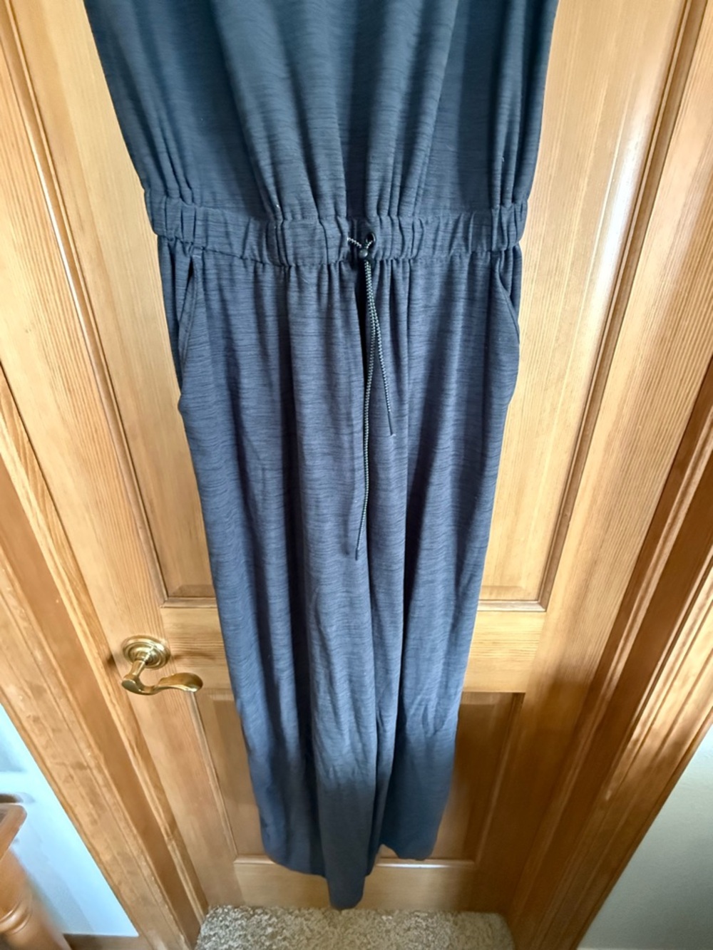 Old Navy Sleeveless V-Neck Jumpsuit in Charcoal Gray - Picture 3 of 3
